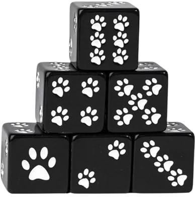 TTETTZ 6Pcs 16mm Würfel Set Tisch Spiel für Familie Versammlung Hochzeit Tisch Bord