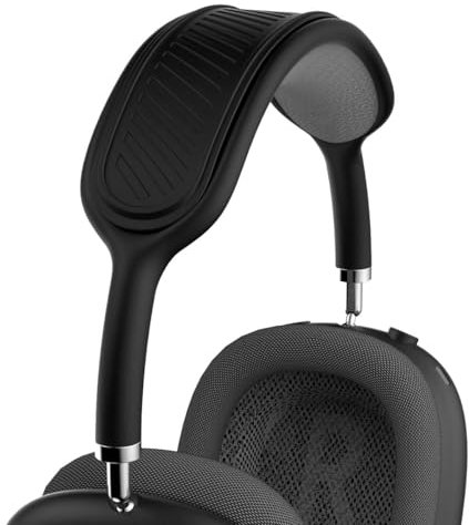 QINZAC AirPods Max Kopfhörerabdeckung (schwarz), weiches Silikon-Komfortkissen und Top-Pad-Schutz, kompatibel mit AirPods Max (2020, 2024), verbessert Komfort und Schutz, Over-Ear-Formfaktor