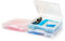 Iris Ohyama, Tragbare Aufbewahrungsbox mit Deckel flach, Schreibtisch Organizer, Transparent, 10L, 3er-Set, Dokumenten Aufbewahrung, Dokumenten Organizer, Für Dokumentenbox, BPA Frei, SBC-350