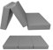 POKAR Klappmatratze 3-teilige Faltmatratze Camping Matratze Gästematratze Feldbett Klappbett Gästebett Bodenmatratze Schlafmatratze 140 x 195 x 15 cm, Grau