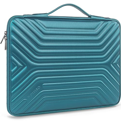 DOMISO 15.6 Shockproof Waterproof Laptop Sleeve with Handle Lightweight Soft EVA Tablet Case for 15.6 Inch Laptops/Apple/Lenovo IdeaPad/Acer Aspire E15 / HP ENVY 15 / Dell/ASUS, Teal