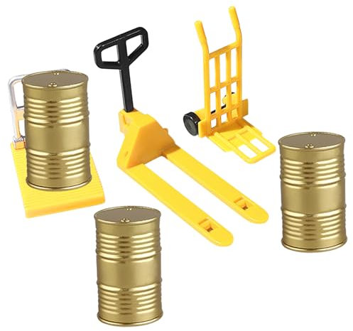 Alovez 4 accessori per la casa delle bambole 1/12, modello di casa delle bambole, piccolo carrello elevatore, modello di carrello elevatore, modello in miniatura, piccolo trolley