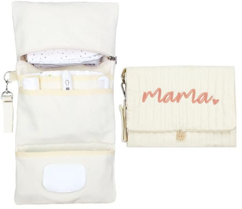 MODAKIDS Babytaschen-Organizer, tragbare Mini-Wickeltasche, Handtasche, Reise-Set, gesteppte Babytasche mit Kinderwagengurten (Mama)