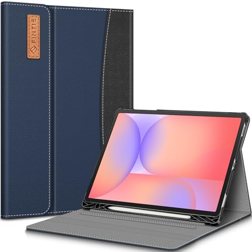 Fintie Folio Hülle für Samsung Galaxy Tab S10 Lite/S10 FE/S9 FE 10.9 | Tablet-Schutzhülle mit 3 verstellbarem Winkeln, S Pen Halter und Dokumentenfach, Marineblau