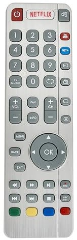 AULCMEET Remote Control,SHWRMC0116 SHW/RMC/0116 New Replace Remote fit for Sharp Aquos 3D HD Smart Freeview TV LC-43CUG8461KS LC-43CUG8462KS LC-49CFG6021E LC-49CFG6021K LC-49CFG6022E