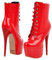 LIFKOME 1 Coppia stivaletti da donna sandals sandale high heels stivaletti per donne eleganti tacchi alti per le donne Stivali alla caviglia stivali da donna Tomaia: pu artificiale rosso