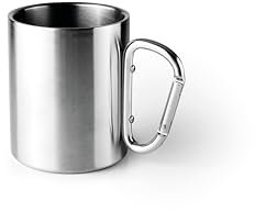 IBILI - Tasse mit Karabiner, 350 ml, Edelstahl 18/10, doppelwandig