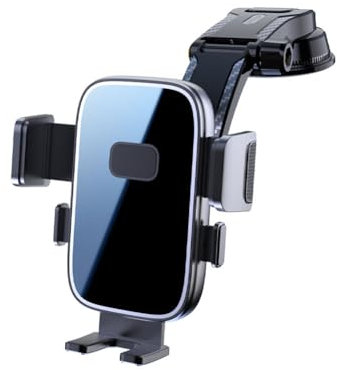 MKWGZPGW Handyhalterung Auto Für Etron 55 Quattro GEA 2020-2022, Verstellbarer 360° Drehbar Telefonhalterung, Universal Handy Halterung für 4.5-7.5 Zoll Telefone,Mirror Black (Waterfall Suction Cup)