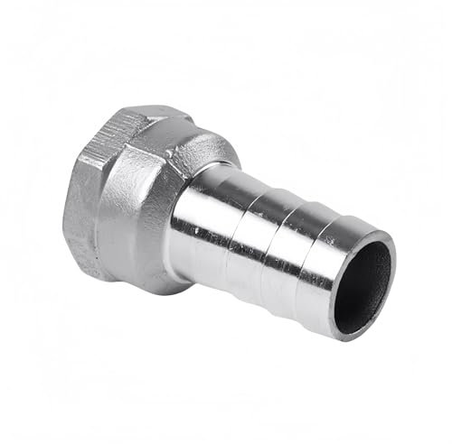 Raccord femelle BSP cannelé en acier inoxydable 304, 6, 8, 10, 12, 13, 15, 16 mm, raccord sanitaire SS304 avec embout cannelé, 1 pièce(15MM*3/4 INCH)