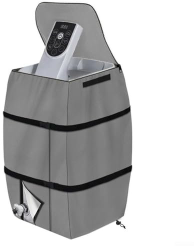 Housse de protection pour pompe de chauffage de spa, protection contre les intempéries pour équipement, protection solaire, housse de rangement d'extérieur (gris)