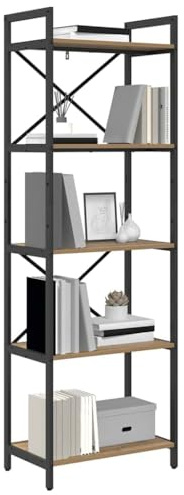 vidaXL Bücherregal 5 Ebenen 56 x 34 x 171 cm Holzwerkstoff