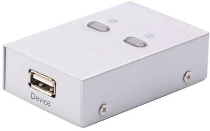 VALICLUD USB 2.0 Drucker Sharing Switch Umschalter für 2 Computer Drucker Scanner Nutzen Automatischer USB Wahlschalter Büro und Home Office