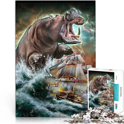 Rompecabezas para Adolescentes 2000 Piezas Hipopótamo Kraken Juguete Educativo Intelectual descompresor Cumpleaños 70x100cm