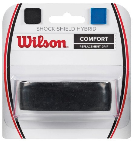 WILSON Shock Shield Hybrid Tennis Racquet Replacement Grip, Black
