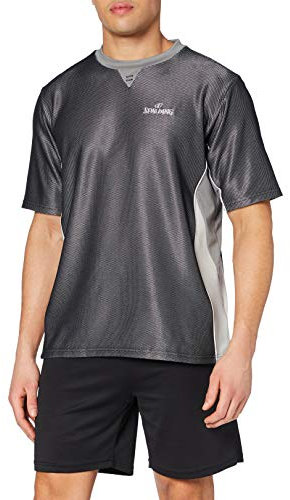 Spalding Herren Pro Schiedsrichtershirt, schwarz/Grau/Silbergrau, L