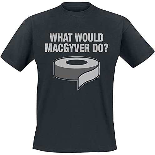 MacGyver What Would Do? Männer T-Shirt schwarz Fan-Merch, TV-Serien