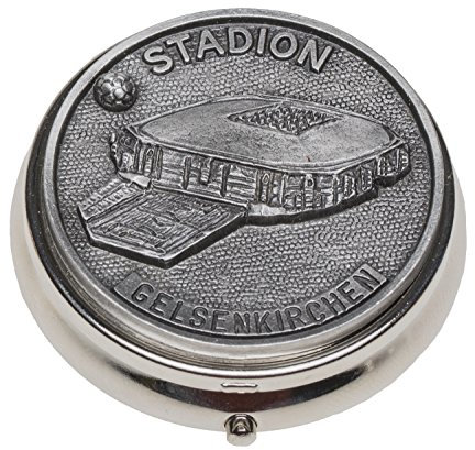 Schnabel-Schmuck Gelsenkirchen Taschenaschenbecher Zinnauflage Fußballstadion, Mittel