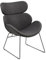 AC Design Furniture Carlee Loungestuhl, B: 69 x H: 90,5 x T: 78,5 cm, Grau/Schwarz, Stoff/Metall, 1 Stk.