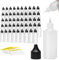 Oputec 50 x 100 ml Liquid-Flaschen mit Tröpfler | Spar-Paket | Lebensmittelecht | Weiche PE Kunststoff-Flaschen Set | Leere Liquid-Behälter, Plastik-Flaschen | inkl. 50 Beschriftungsetiketten