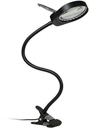 Tomshine 26 LED Tischlupe mit Klammer, 3 x / 10 x Linsenhalterung, Lupenlampe, LED, dimmbar, Helligkeit verstellbar für Schweißen, Reparaturen, Uhren, Cosmetologie