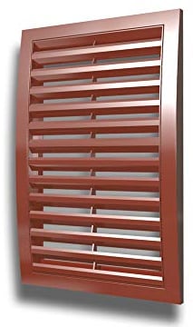 K-TECH-PRO Lüftungsgitter Wetterschutzgitter Modell D-RU Größe 250x250mm, Farbe terrakotta