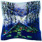 YangtzeStore Large Square Charmeuse Silk Scarf Classic Art Print, Waterlilies By Monet 1, 63 x 17