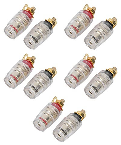 Connettore presa a banana 10 pezzi, jack a banana placcato in oro 4mm per terminale di collegamento terminale amplificatore altoparlanti