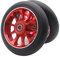 Z-FIRST Ersatz-Rad, 110 mm, mit ABEC 9 Kugellager, passend für MGP/Razor/Lucky Pro Scooter, 2 Stück, rot (a)