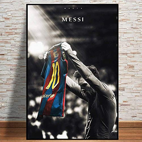 fdgdfgd Fußballstar Lionel Messi Retro Poster drucken Fußballspieler Leinwand Malerei Raum Wandkunst Bild Hauptdekoration Bild