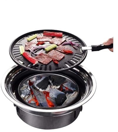 Primst Multifunctional Charcoal Barbecue Grill - Household Korean BBQ, Portable Camping Stove, Tabletop Smoker