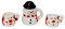 Toyvian Juego de té en miniatura con muñeco de nieve, de porcelana, para niños y niñas, 1:12