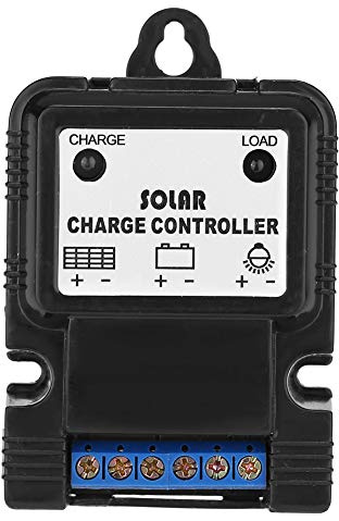 Telituny PWM 6V/12V 3A Solarregler, Tragbarer Solarpanel Batterieladegerät Controller Laderegler Solarpanel Energieregler Regler mit LED-Anzeige für den Schutz des Sonnensystems
