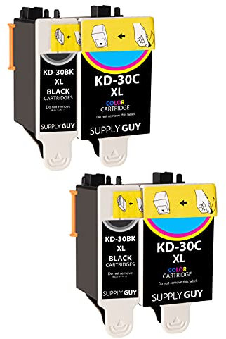 Supply Guy 4 Druckerpatronen kompatibel mit Kodak 30 30xl Multipack High Yield für ESP 1.2 ESP 3.2 ESP C 110 ESP C 110 Series ESP C 115 ESP C 310 ESP C 310 Series ESP C 315 ESP C 330 ESP C 360