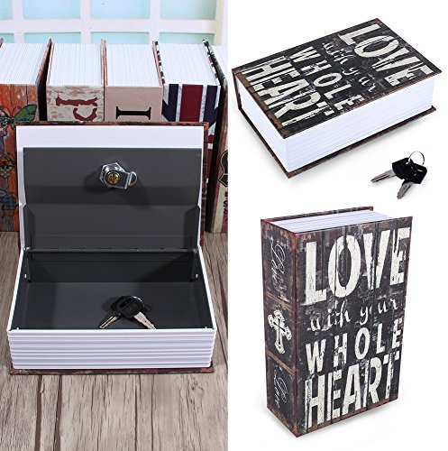 Umleitungsbuch LOVE Type, Bibel Wörterbuch Geldbox mit Sicherheitsschlüssel für sichere Aufbewahrung zu Hause