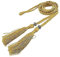 J Shop 1pcs Donne di Stile Della Intrecciato Della Cinghia Della Nappa Delle Signore di Modo Tessuto Nodo Decorato Vita Catena di Vita Corda Accessori (d'oro)