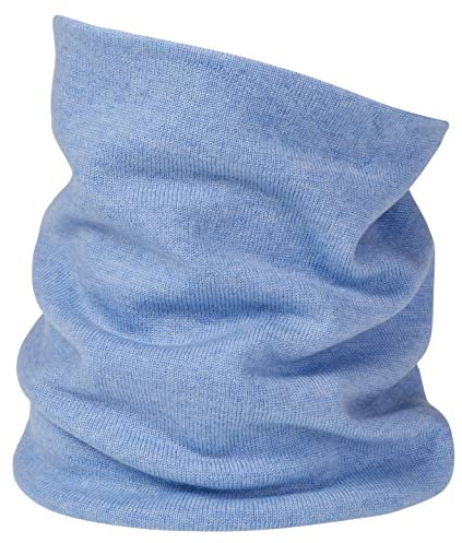 Enter the Complex® Weicher Merino Schlauchschal, Loop Schal, Damen und Herren, Halswärmer, 100% Merino Wolle, Atmungsaktiv, Hellblau