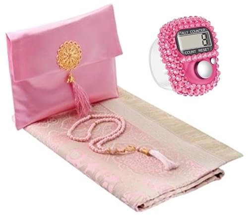 Imani Aksa Cadeau Musulman-(Tapis de prière avec Sac)-Transportable-Tapis prière- Tapis priere Musulman- Seccade-Islam-Ramadan,Aïd Hajj, Umrah, Mariage, Naissance
