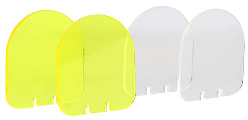 FOCUHUNTER Lens Shields Ersatzlinsen Ersatzlinsen Scope Protector 2 x klare Abschirmungen, 2 x gelbe Abschirmungen