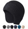 Arcweg Tricot Bonnet Chapeaux Hiver Hommes Femmes Chaud Tricot oreillette Chapeau Extensible Coupe-Vent Tricot crâne Casquette pour l'hiver en Plein air Noir