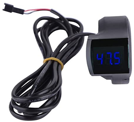 Agatige E-Bike Power Voltmeter Throttle Electric Bike LCD Digitale Batteriespannungsanzeige für Scooter Elektrische Scooter Spannungsanzeige