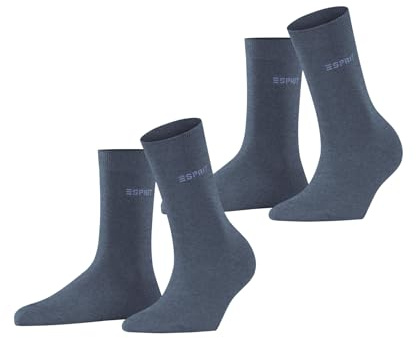 ESPRIT Damen Uni 2-Pack Socken Baumwolle atmungsaktiv
