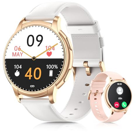 TIFOZEN Smartwatch Donna con Chiamate, 1,52 HD IP68 Impermeabile Fitness Orologio, 110+ Modalità Sport, 24H Frequenza Cardiaca/SpO2/Sonno Monitor, Notifiche Messaggi, per Android iOS, Oro Rosa