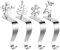 Weihnachts Kaminhaken Dekohaken, Haken für Weihnachtsstrümpfe, Schneeflocke Weihnachten Kreativ Kamin Sockenhalter, Fireplace Hook Christmas Stocking Holder Hanger für Kamin Dekoration - 4PCS