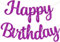 TONIFUL Lila Happy Birthday Banner. NO DIY 10Füße, Pre-Strung-Glitter Happy Birthday Zeichen, Happy Birthday Girlande, Happy Birthday Hintergrund, Happy Birthday Dekorationen für Frauen