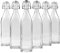 Lucente 1L Vintage Style Clear Square Shaped Bottles with Swing Top Lids