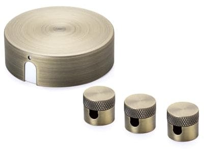 ORION LIGHTSTYLE Verteilerset mit Verteilerdose inkl. 3 Pins Deckenpin Baldachin Deckendose Rosette Abzweigdose Abdeckung Patina Antik
