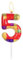 Building Blocks Birthday Candles, 5th Birthday Candles, Rainbow Number 5 Candles, Red, Yellow, Green, Blue Candle for Cake, Building Block Themed for Girls Boys Birthday Party Decorations Supplies