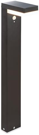 esotec PIR-Standleuchte für außen Nala 70 | Aluminium-Gehäuse | LiFePO4 Akku | Bewegungsmelder LED-Solarleuchte Außenleuchte Gartenbeleuchtung Gartendeko | IP44 metall schwarz H=70cm 102932