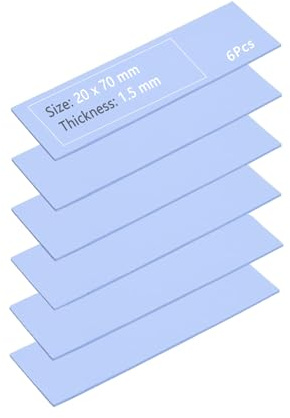 ORTREE 6-Pack Thermal Pads 70x22x1.5mm for M.2 2280 NVMe SSD Heatsinks | Soft Silicone Pad Cools M.2 NVMe SSDs. Safe & Easy to Apply. Also DIY Cooling for CPUs, Chipsets, GPUs in Laptops, PCs, PS5