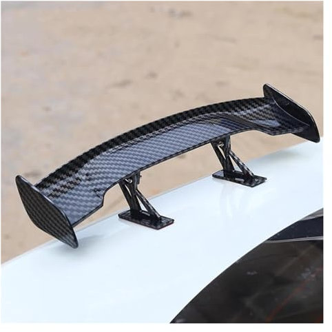 Spoiler Wing Auto Universal Amini Spoiler Schwanz Flügel Carbon Look Mini Modifizierte Schwanz Flügel Modell Auto Styling Dekoration Auto Zubehör Heckspoiler(Large Carbon Fiber)